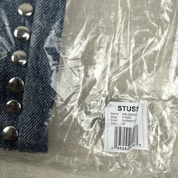 🖤 Stussy x Wales Bonner Studded Denim Jeans Men 34 - Picture 6 of 6